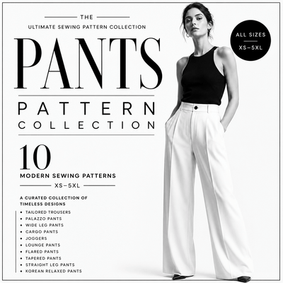 Pant Pattern Bundle — 10 Designs | PDF Sewing Patterns | Instant Download