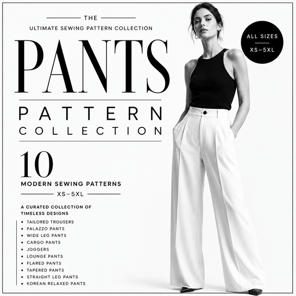 Pant Pattern Bundle — 10 Designs | PDF Sewing Patterns | Instant Download