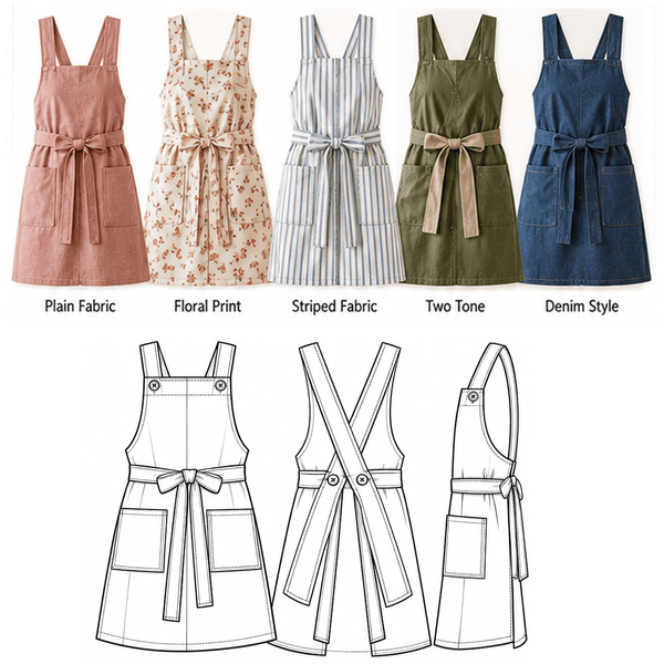 Japanese Apron Sewing Pattern PDF Instant Download