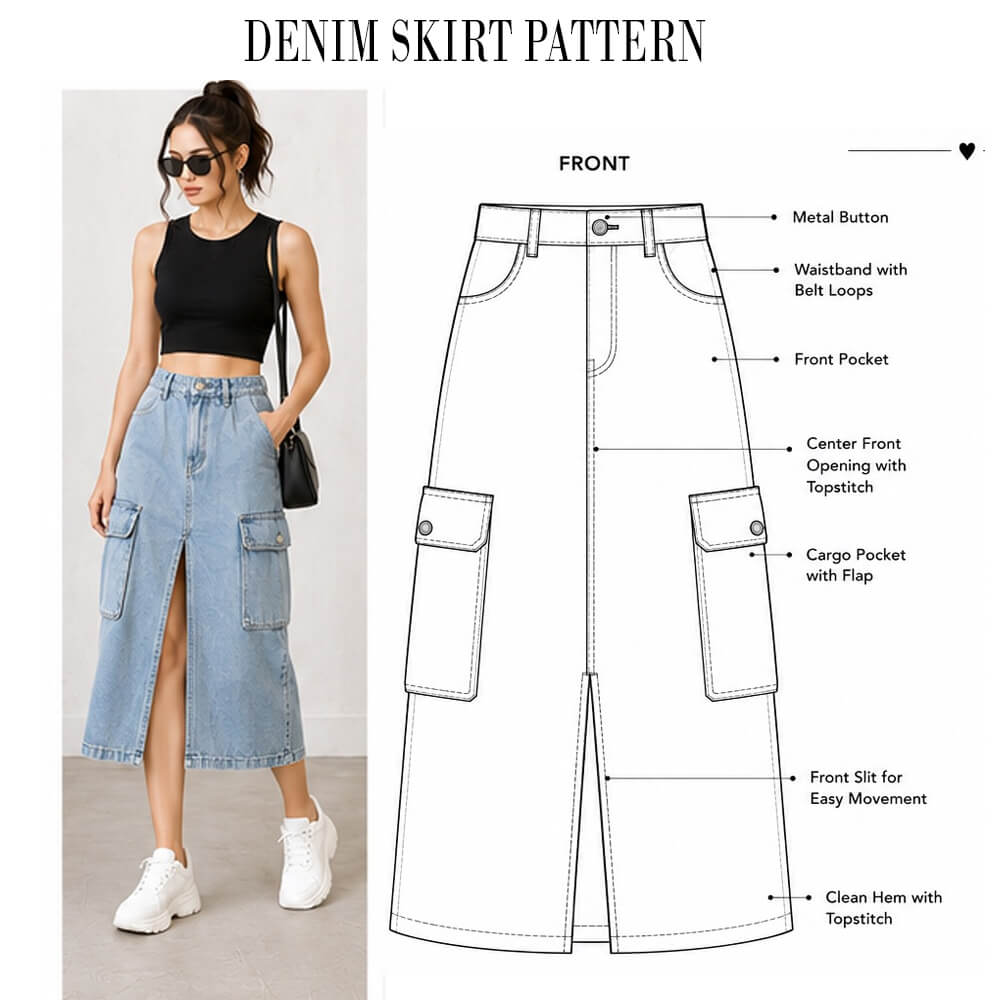 Skirt Pattern Bundle — 10 Designs | PDF Sewing Patterns | Instant Download | Sizes XS–5XL