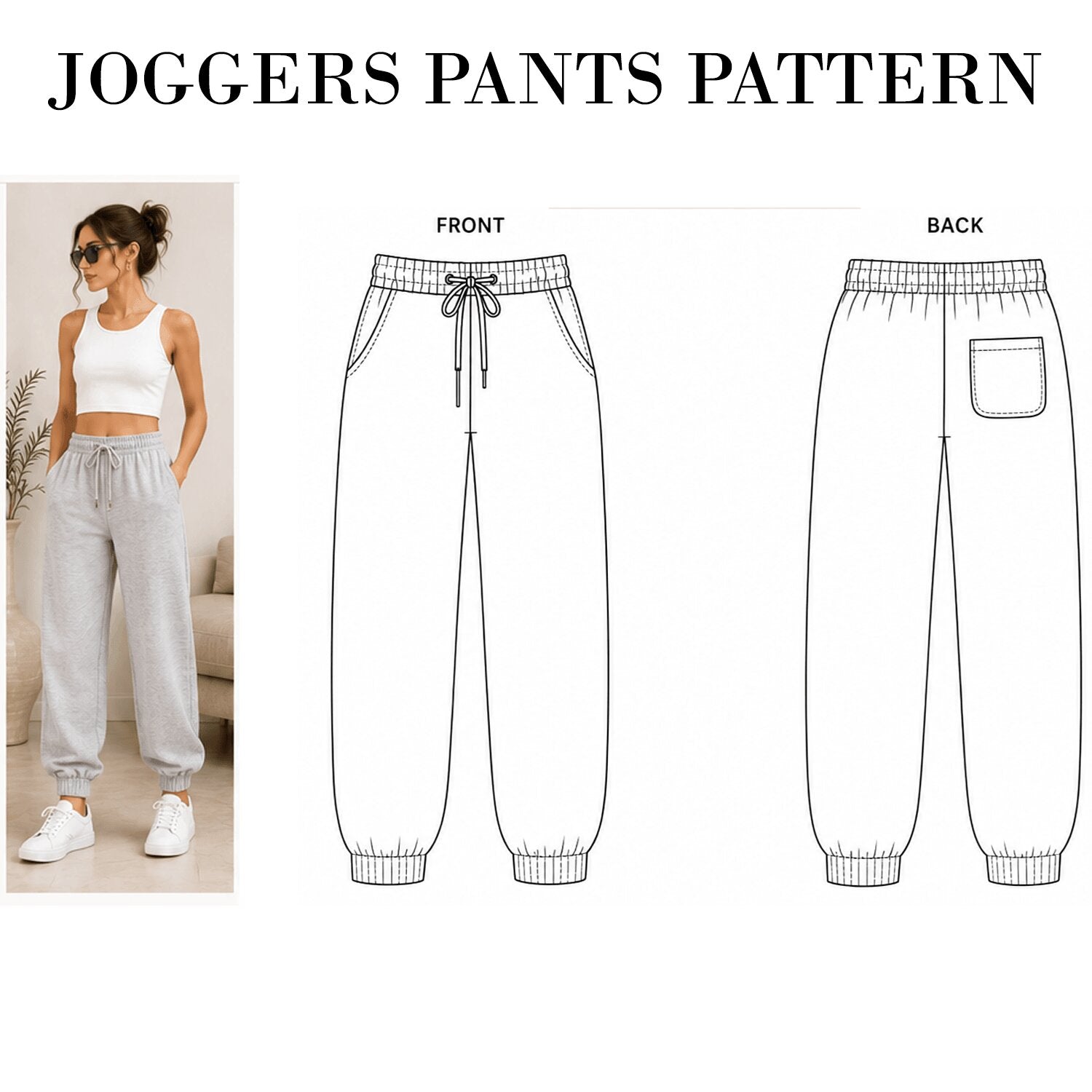 Pant Pattern Bundle — 10 Designs | PDF Sewing Patterns | Instant Download