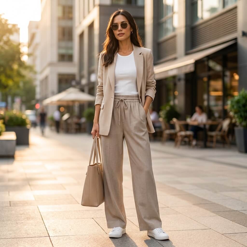 Korean Relaxed Pants Sewing Pattern PDF | Wide Leg Elastic Waist | Instant Download | Sizes XS–5XL