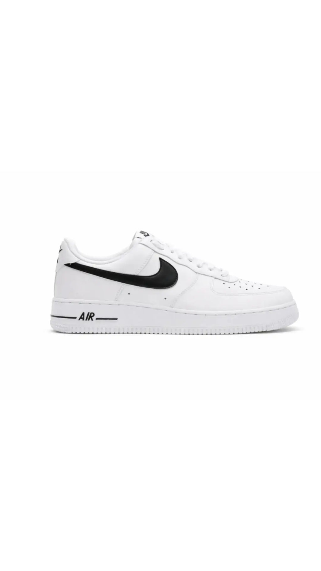 Nik_e Air Force 1 Low White Black Mens Shoes
