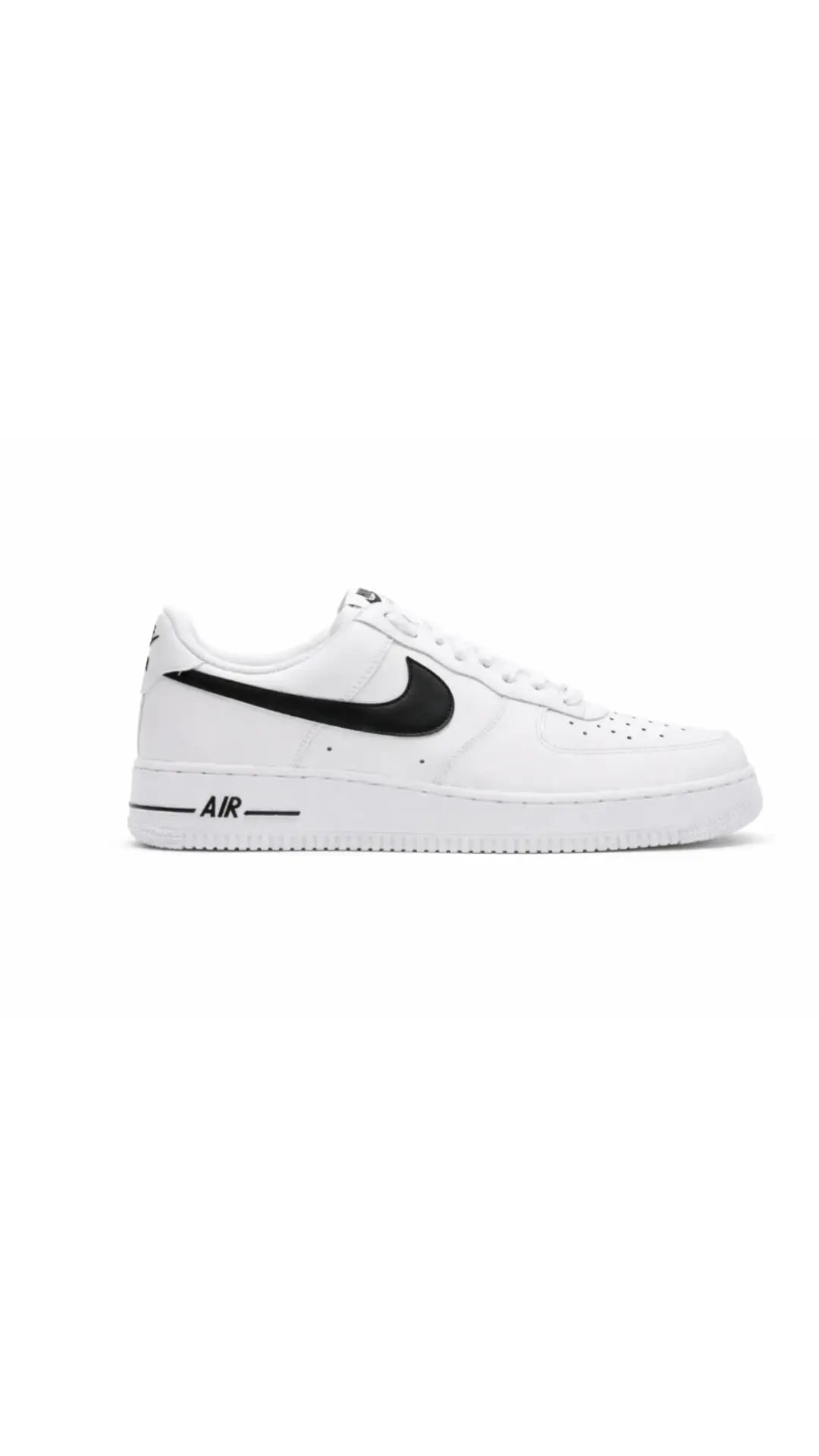Nik_e Air Force 1 Low White Black Mens Shoes