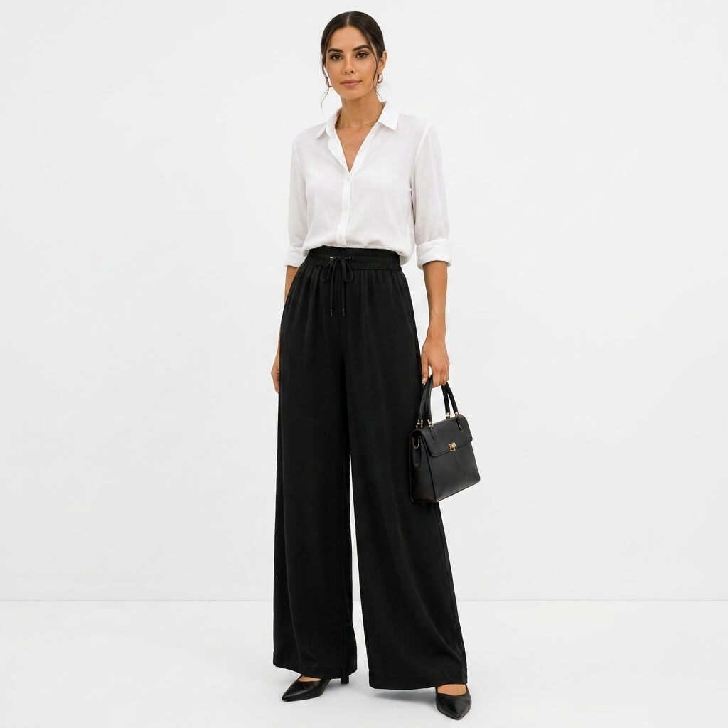 Palazzo Pants Sewing Pattern PDF | Wide Leg Elastic Waist | Instant Download | Sizes XS–5XL