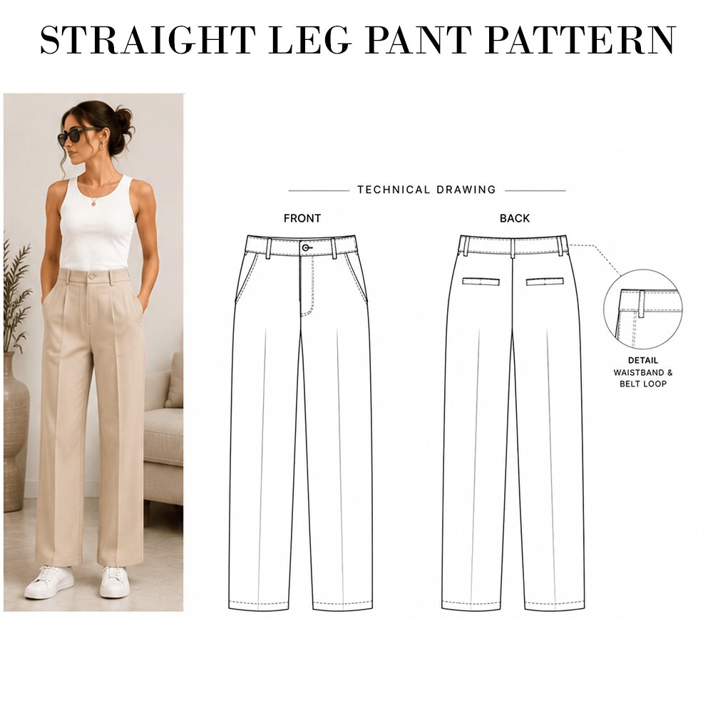 Pant Pattern Bundle — 10 Designs | PDF Sewing Patterns | Instant Download