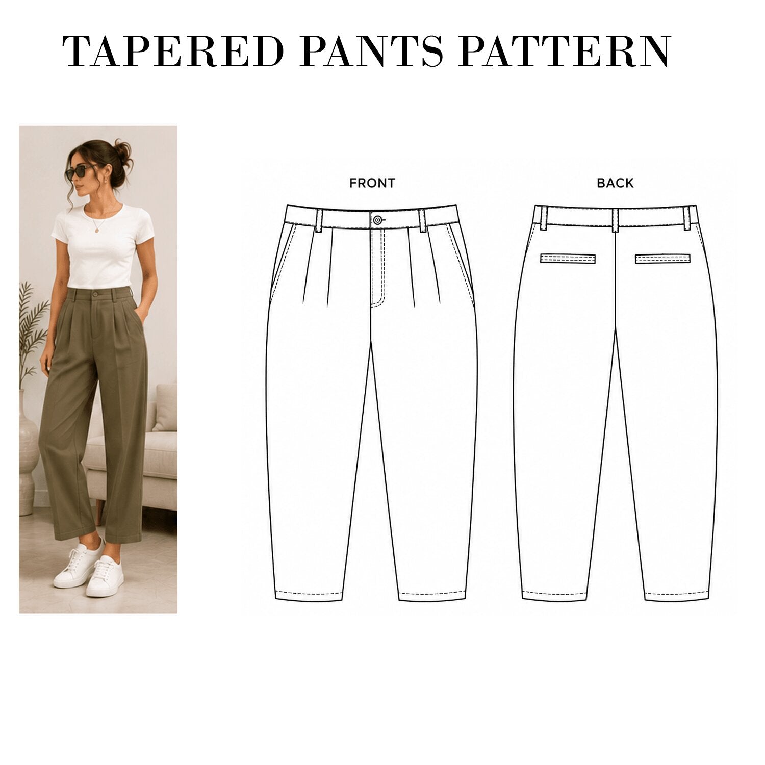 Pant Pattern Bundle — 10 Designs | PDF Sewing Patterns | Instant Download