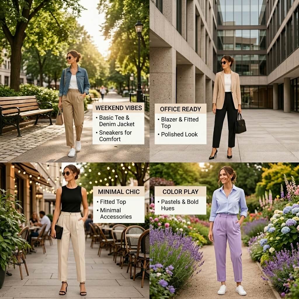 Tapered Pants Sewing Pattern PDF | High Rise Slim Leg | Instant Download | Sizes XS–5XL