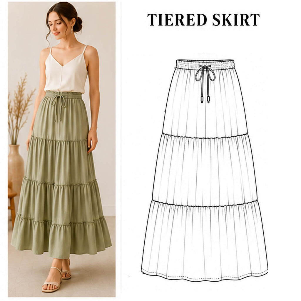 Skirt Pattern Bundle — 10 Designs | PDF Sewing Patterns | Instant Download | Sizes XS–5XL