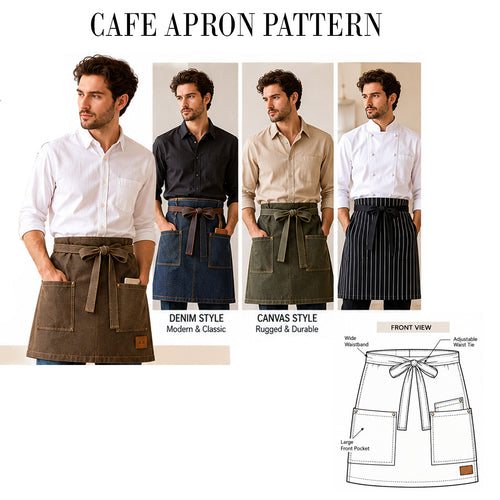 Cafe Apron PDF sewing pattern